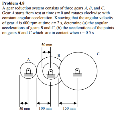 Solved Problem 4.8 A Gear Reduction System Consists Of Three | Chegg.com