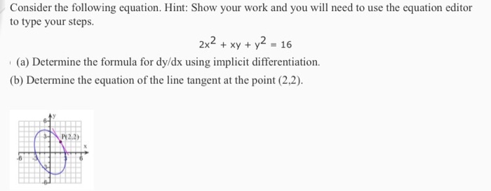 Solved Consider the following equation. Hint: Show your work | Chegg.com