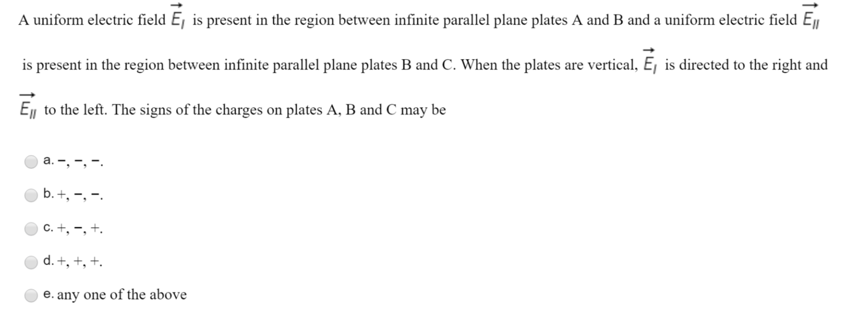 Solved A uniform electric field E_I vector is present in the | Chegg.com