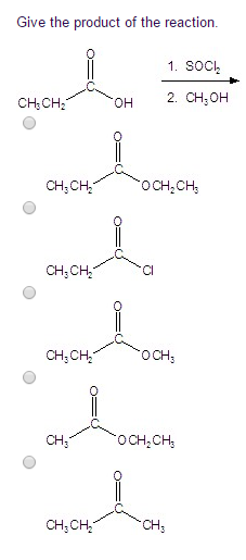 Solved Give the product of the reaction. 1. SOCI oH 2. CH20H | Chegg.com