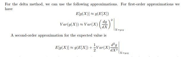 Solved 3. Use The Delta Method To Get First And Second Order | Chegg.com