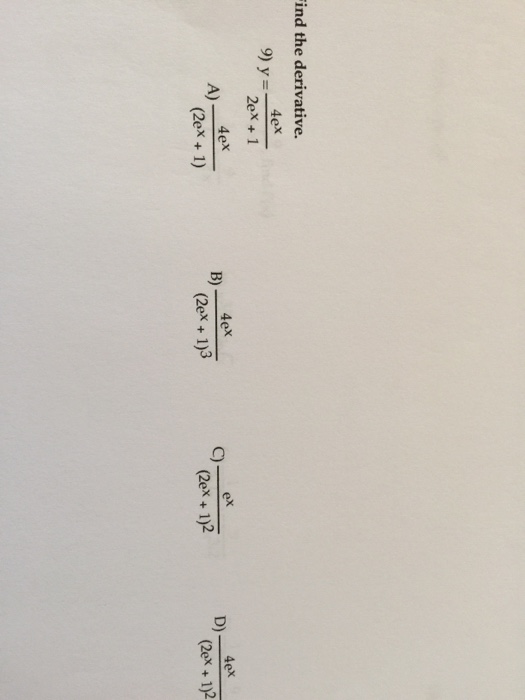 derivative of y x 2e x