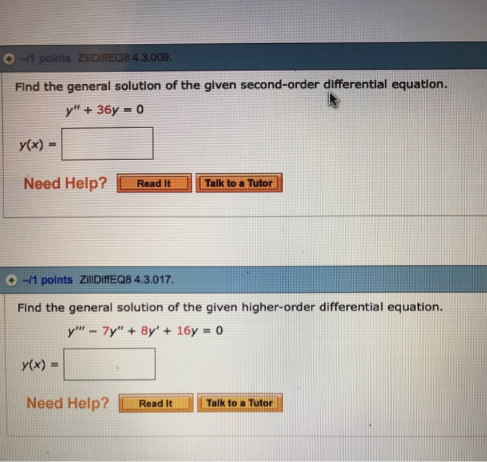 Solved Find The General Solution Of The Given Second-order | Chegg.com