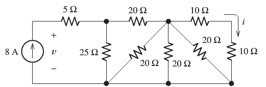 Solved Find the values of v and i in below circuit | Chegg.com