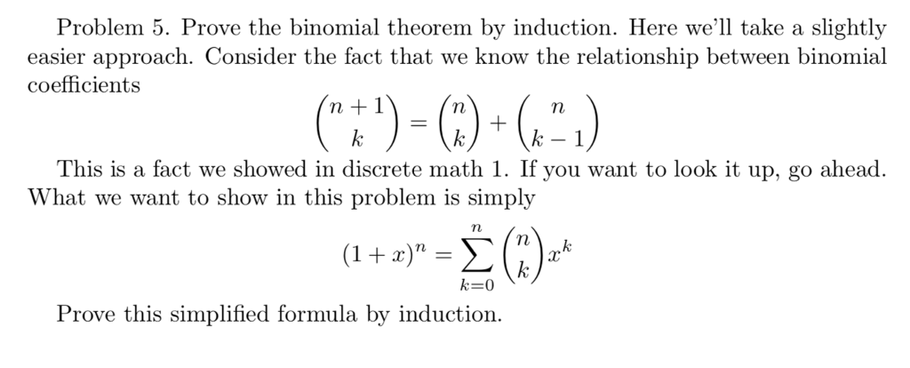 binomial theorem formula