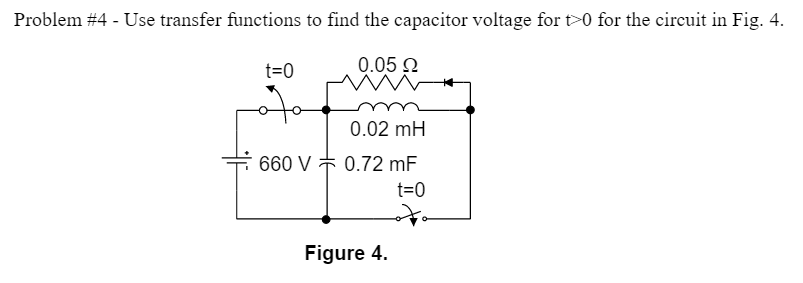 Solved Use transfer functions to find the capacitor voltage | Chegg.com