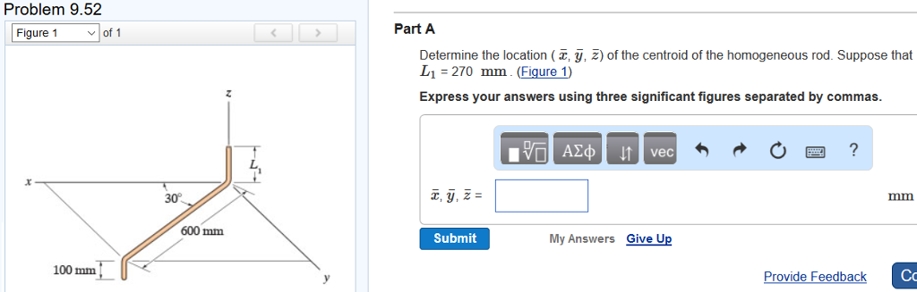 Solved Determine The Location x Y Z Of The Centroid Of Chegg