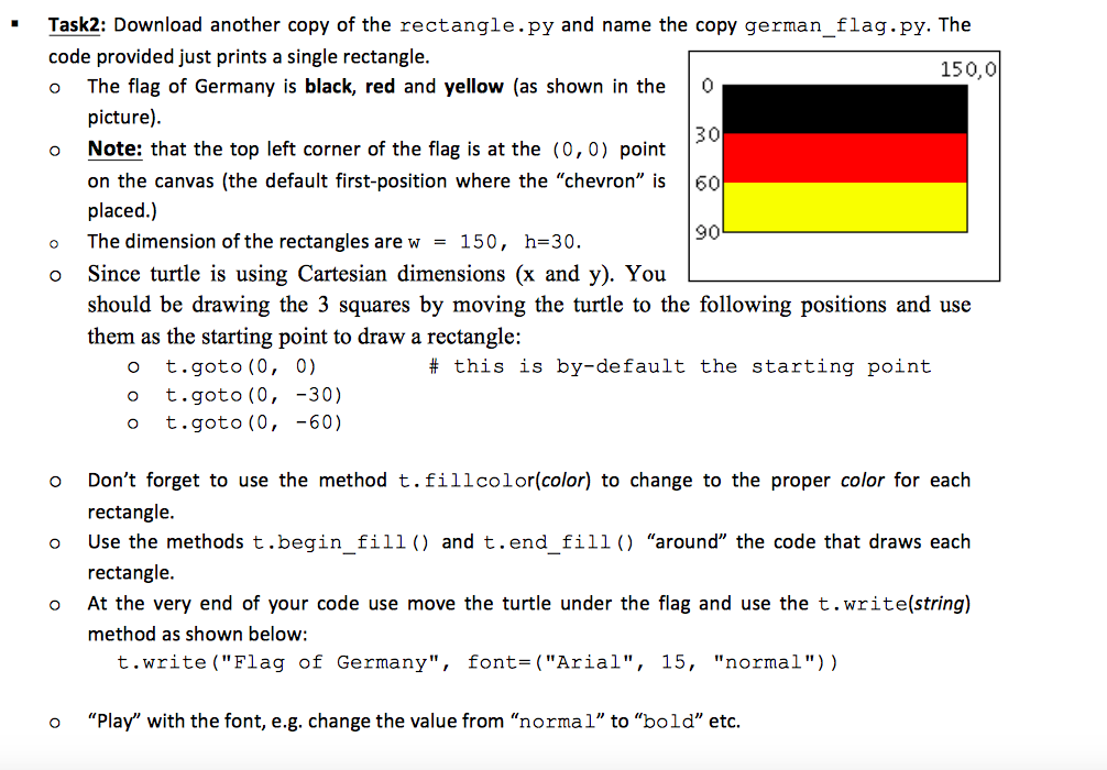 Solved Task2: Download another copy of the rectangle.py and | Chegg.com