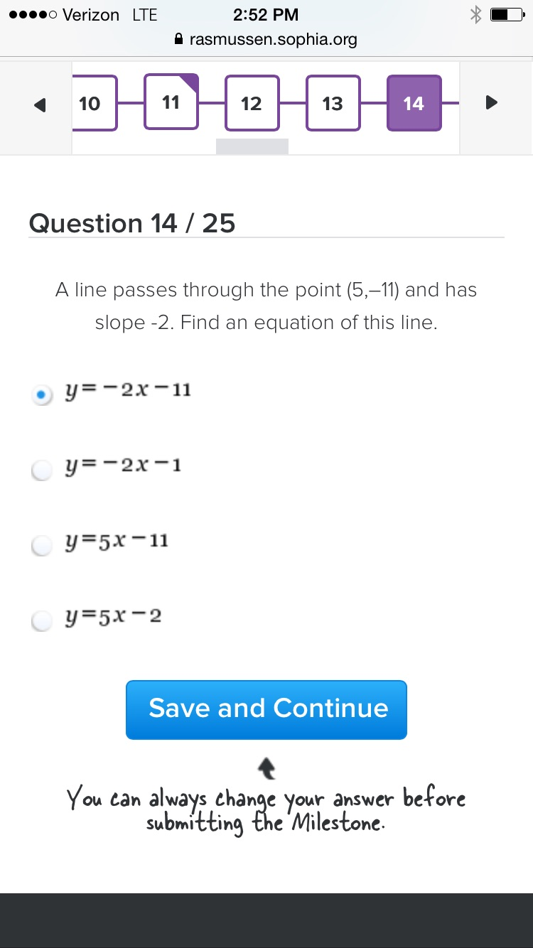 find the slope of the line y 2x 11
