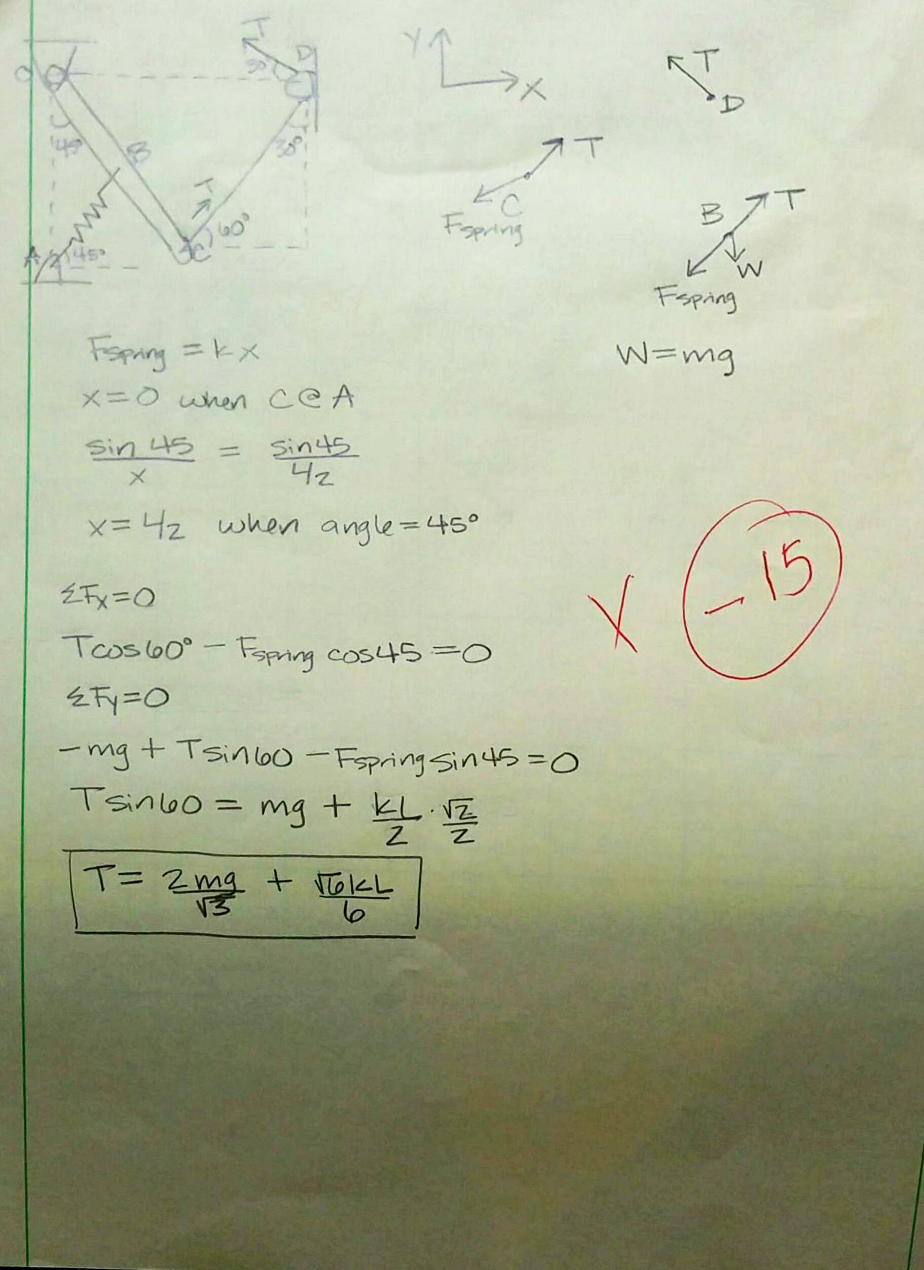 (5) The uniform bar OC of length L pivots freely