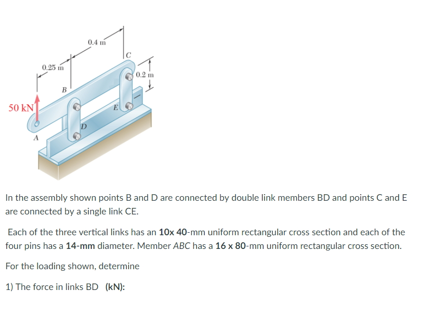 Solved N The Assembly Shown Points B And D Are Connected By | Chegg.com