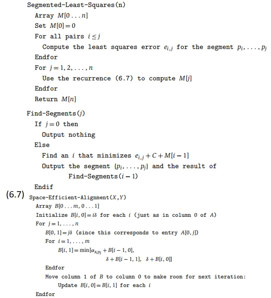 Solved Segmented-Least-squares (n) Array M10 n] Set M[0] 0 | Chegg.com