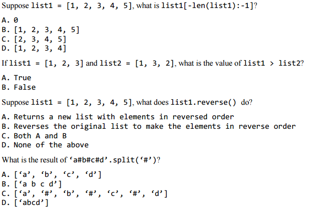 Solved Suppose list1 = [1, 2, 3, 4, 5], what is list1 [-len | Chegg.com