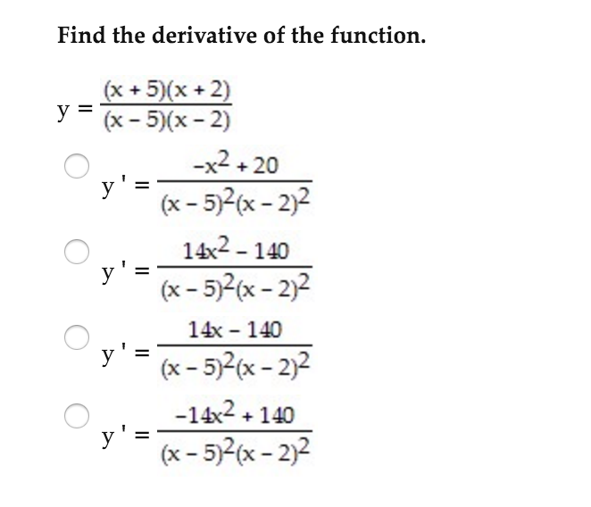 derivative of y x 2 5