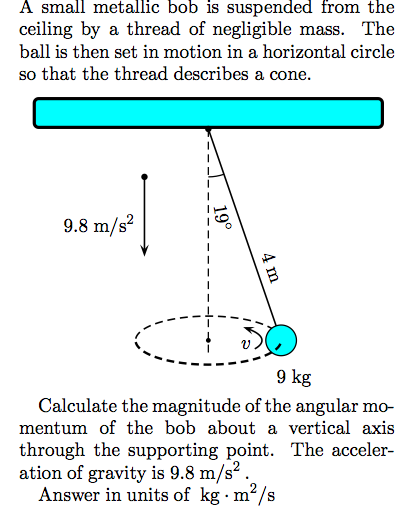 Solved A small metallic bob is suspended from the ceiling by | Chegg.com