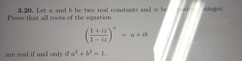 Solved 3.20. Let A And B Be Two Real Constants And N Be | Chegg.com