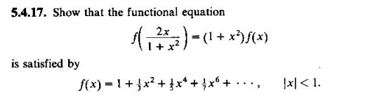 Solved Show that the functional equation f (2x/1 + x^2) = (1 | Chegg.com