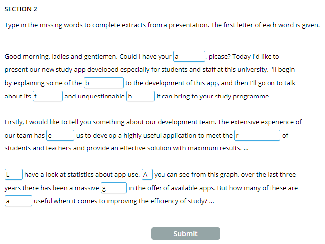 Solved SECTION 2 Type in the missing words to complete | Chegg.com