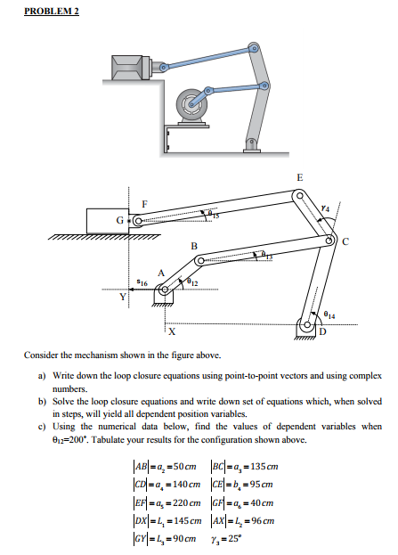 Solved ROBLEM 2 Consider the mechanism shown in the figure | Chegg.com