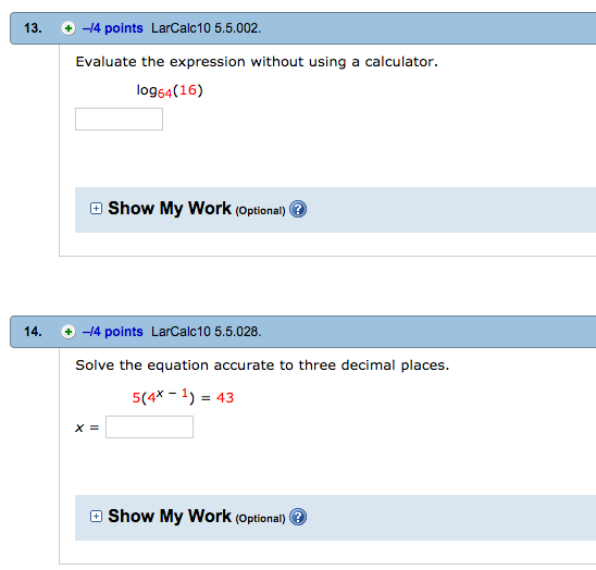 Solved Evaluate the expression without using a calculator.
