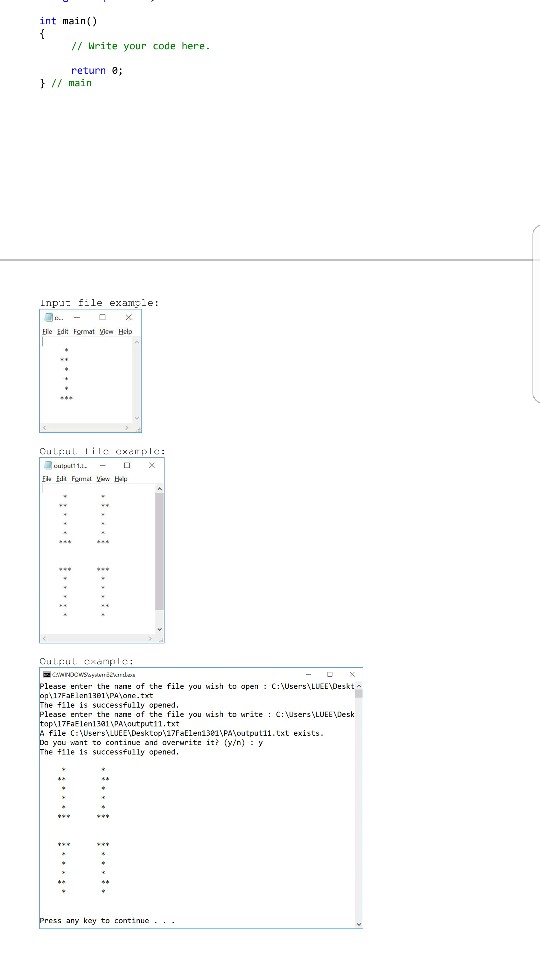 Read and write information to files in C++ | Chegg.com