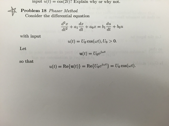Solved Consider the differential equation d2x/dt2 + a1dx/dt | Chegg.com