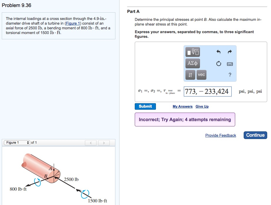 Solved The internal loadings at a cross section through the | Chegg.com
