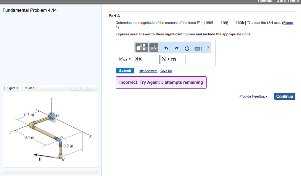 Solved Fundamental Problem 4.14 Part A Determine the | Chegg.com