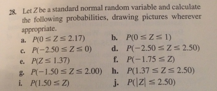 Solved Let Z be a standard normal random variable and | Chegg.com