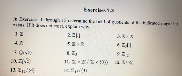 Solved Exercises 7.3 In Exercises 1 Through 15 Determine The | Chegg.com