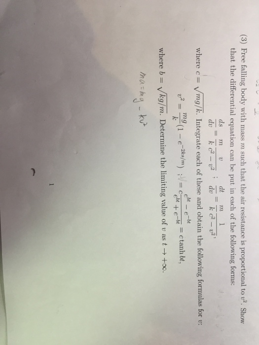 solved-free-falling-body-with-mass-rn-such-that-the-air-chegg