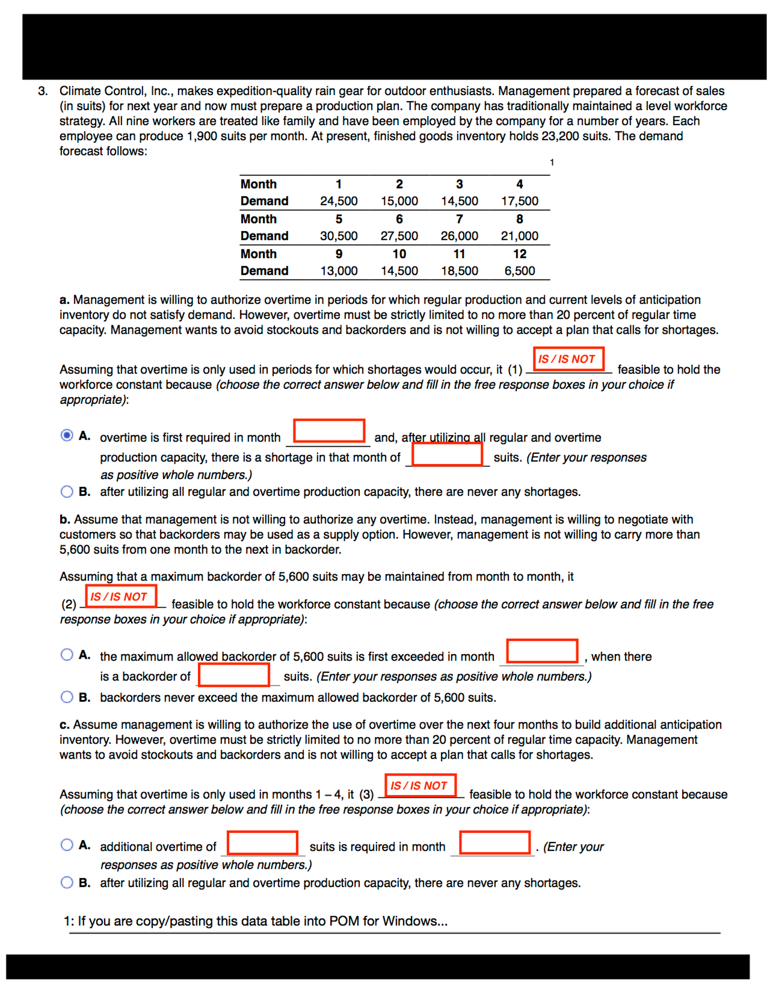 Solved Climate Control, Inc., makes expeditionquality rain