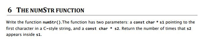 Solved 6 THE NUMSTR FUNCTION Write the function numStr().The | Chegg.com
