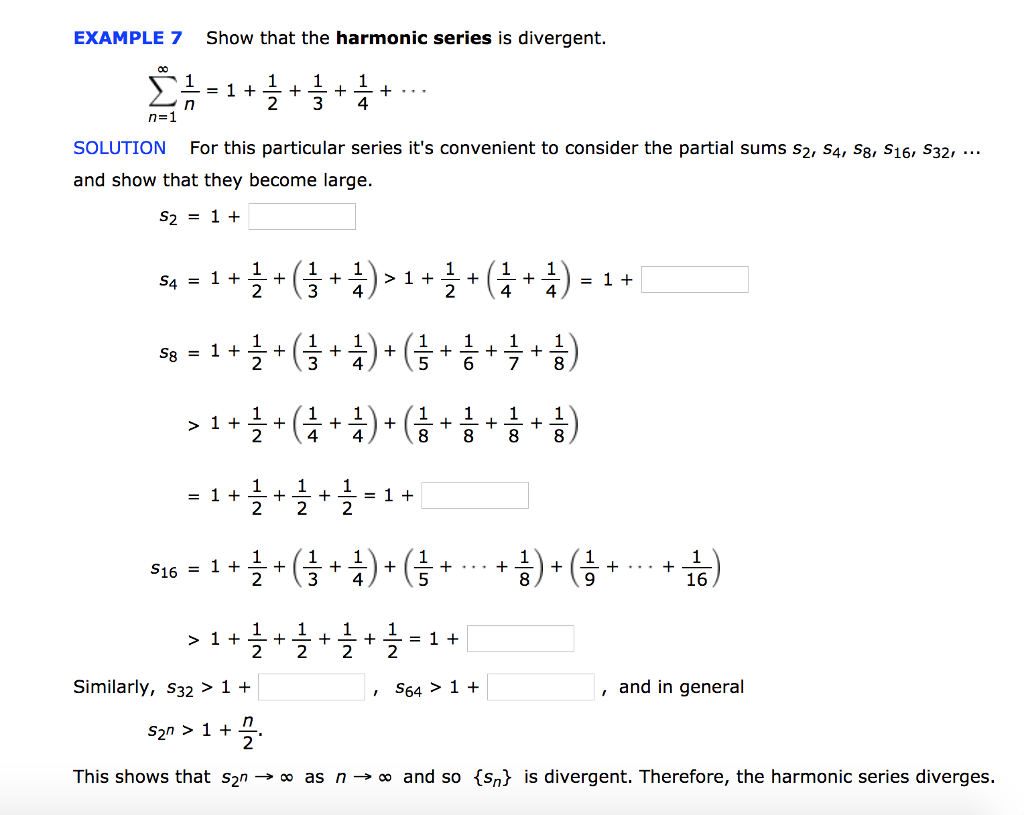 solved-example-7-show-that-the-harmonic-series-is-divergent-chegg