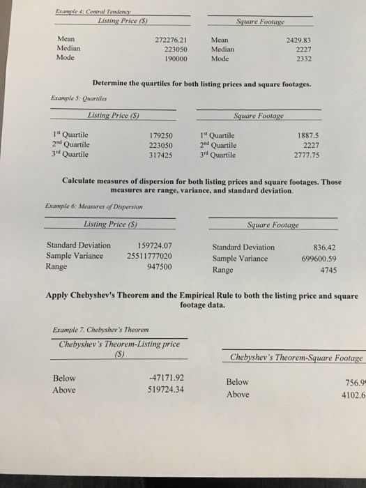 Solved Real Estate Regression Exercise 1 QNT/351 Version 5