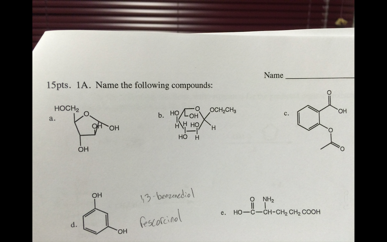 Solved Name The Following Compounds: | Chegg.com