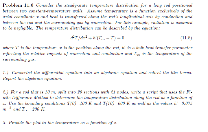 Solved Problem 11.6 Consider the steady-state temperature | Chegg.com