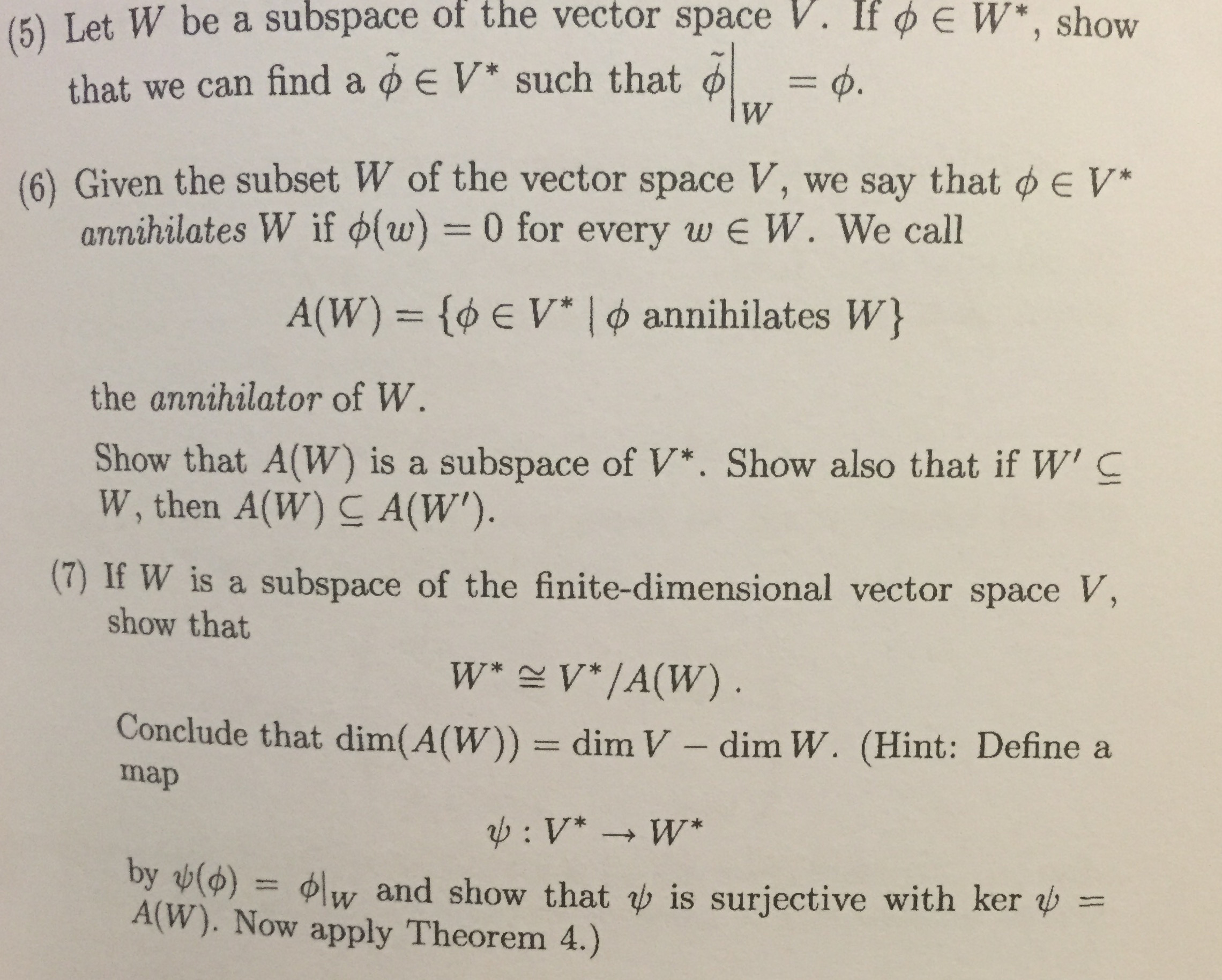 what is dual space in linear algebra