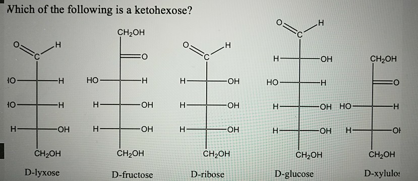 Solved Which of the following is a ketohexose? O. CH2OH O. | Chegg.com