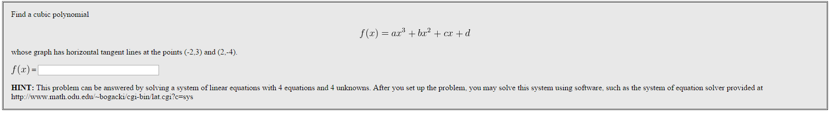 Solved Find A Cubic Polynomial F X Ax3 Bx2 Cx D Chegg Solved Find A Cubic Polynomial F X Ax3 Bx2 Cx D Chegg