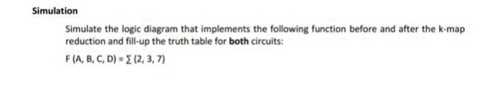 Solved Simulate The Logic Diagram That Implements The | Chegg.com