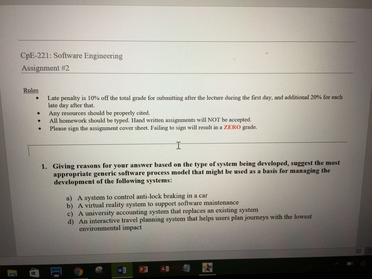 software engineering assignment 2