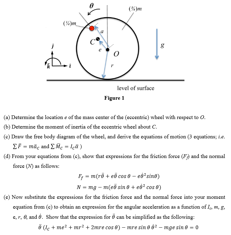 Solved (a) Determine the location e of the mass center of | Chegg.com