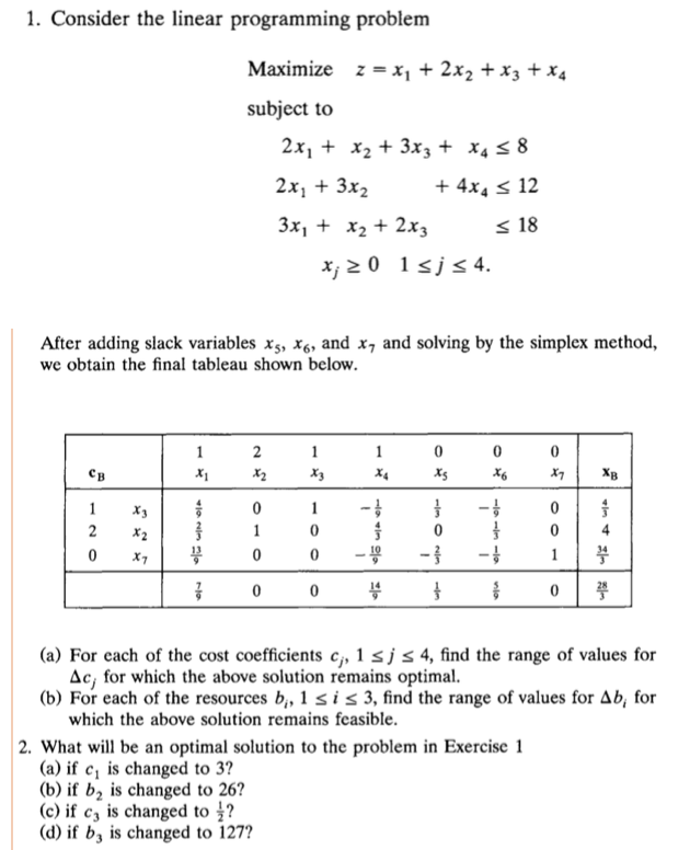 Solved 1. Consider the linear programming problem Maximize | Chegg.com