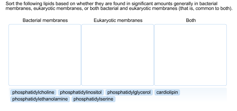 Sort The Following Lipids Based On Whether They Are | Chegg.com