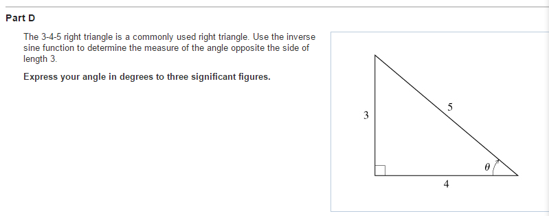 Solved Part DThe 3-4-5 right triangle is a commonly used | Chegg.com