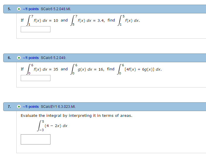 Solved If Integral 1 7 F X Dx 10 And Integral 5 7 F X Dx