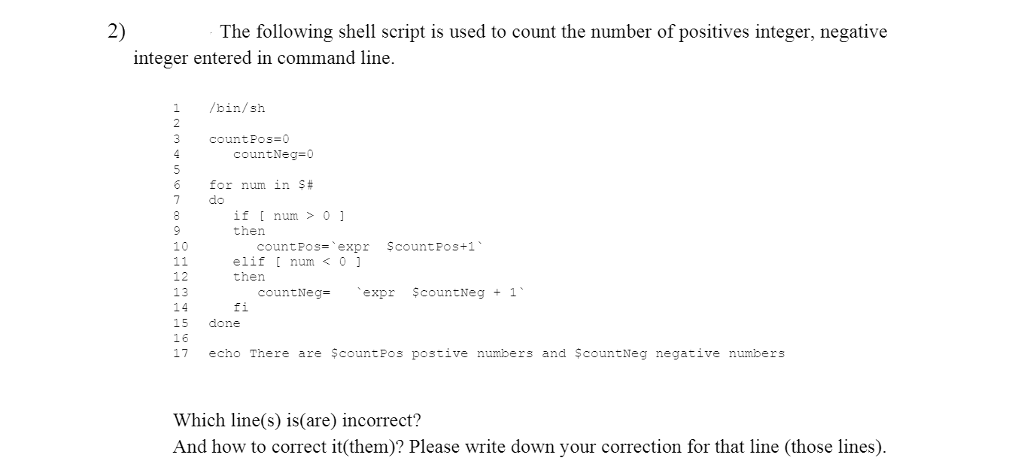 solved-the-following-shell-script-is-used-to-count-the-chegg