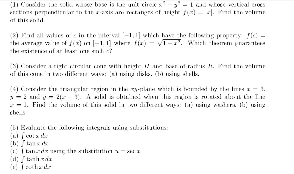 Consider the solid whose base in the circle x2 + y2 = | Chegg.com