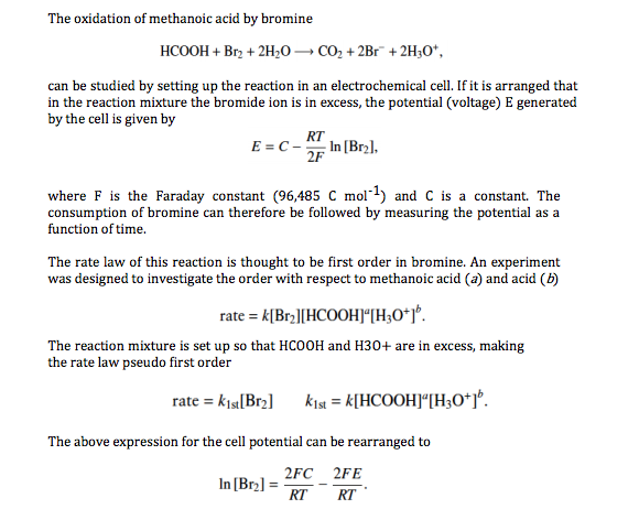 Solved The oxidation of methanoic acid by bromine HCOOH + | Chegg.com